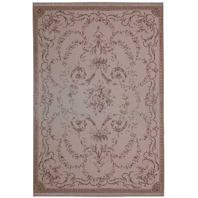 فرش ماشینی زمرد مشهد کد DI00 زمینه کرم