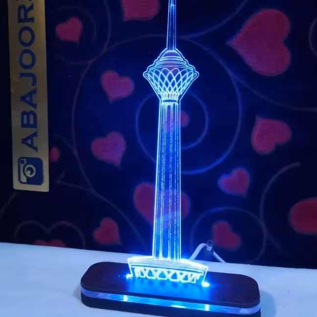 بالبینگ آباژور شبخواب چراغ خواب سه بعدی طرح  برج میلاد 