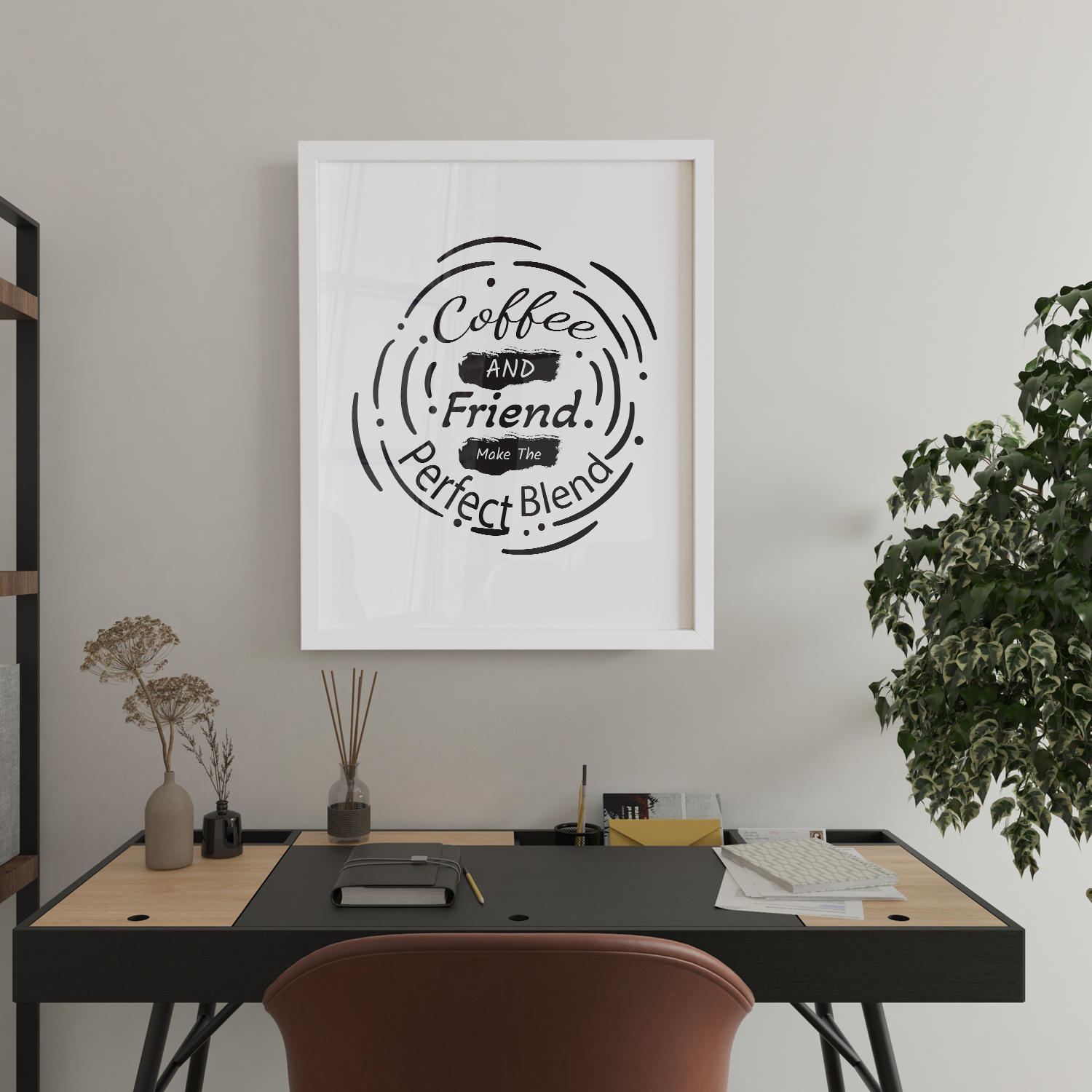 تابلو مدل نوشته انگلیسی COFFEE کد 318