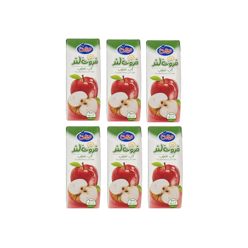 آبمیوه سیب میهن - 200 میلی لیتر بسته 6 عددی