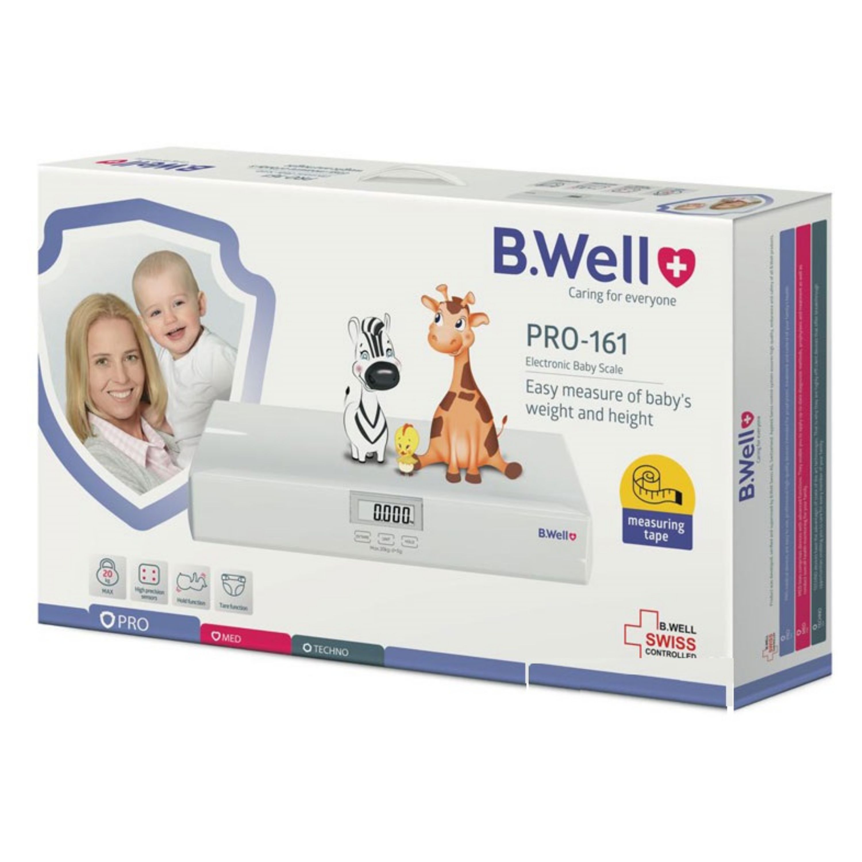 ترازو دیجیتال نوزاد به همراه قدسنج بی ول Pro 161	