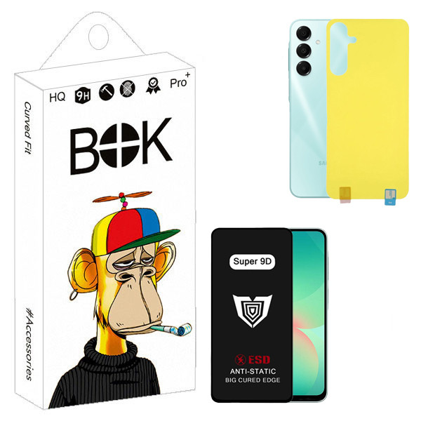 محافظ صفحه نمایش بوک مدل Super 9D Touch مناسب برای گوشی موبایل سامسونگ galaxy a16 به همراه محافظ صفحه نمایش | کالا برتری