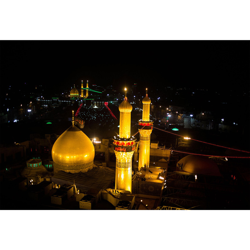 تابلو شاسی طرح حرم امام حسین و حضرت عباس مدل T2432 | دنیای قاب