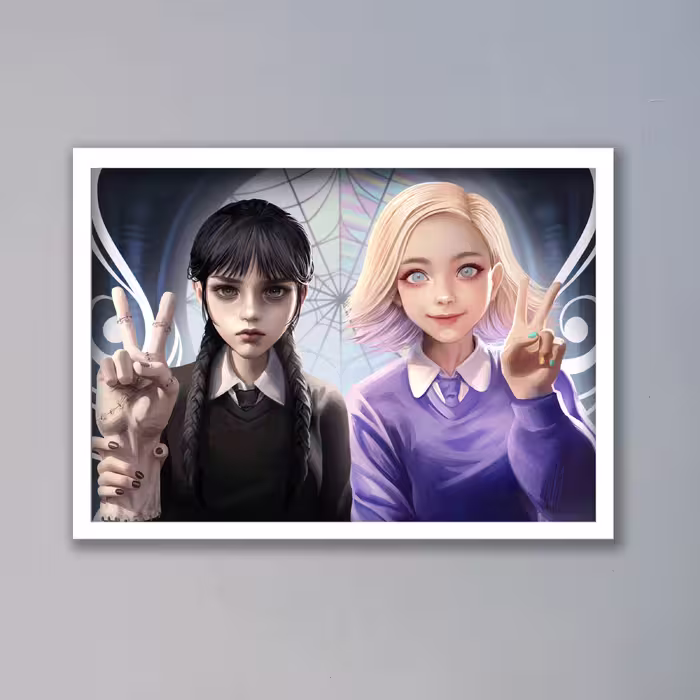 تابلو مدل ونزدی آدامز Wednesday Addams کد LAG1086