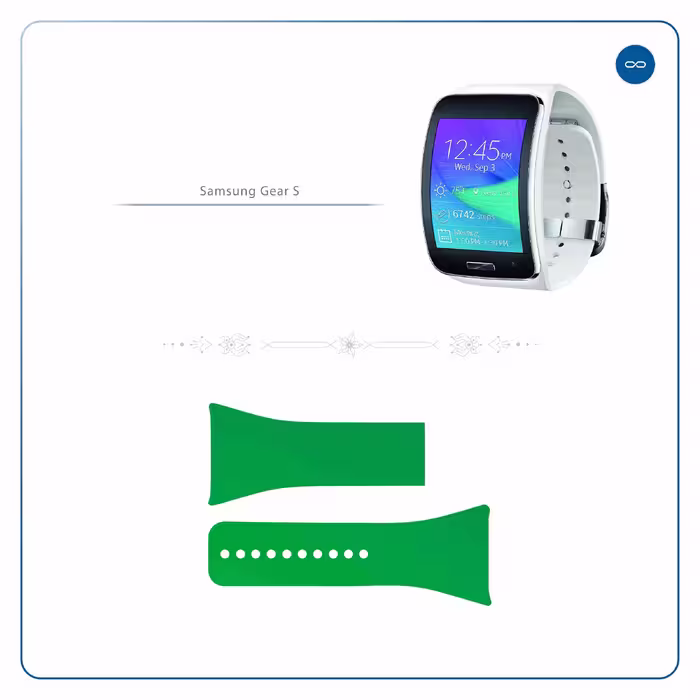 برچسب ماهوت طرح Matte-Green مناسب برای ساعت هوشمند سامسونگ Galaxy Gear S