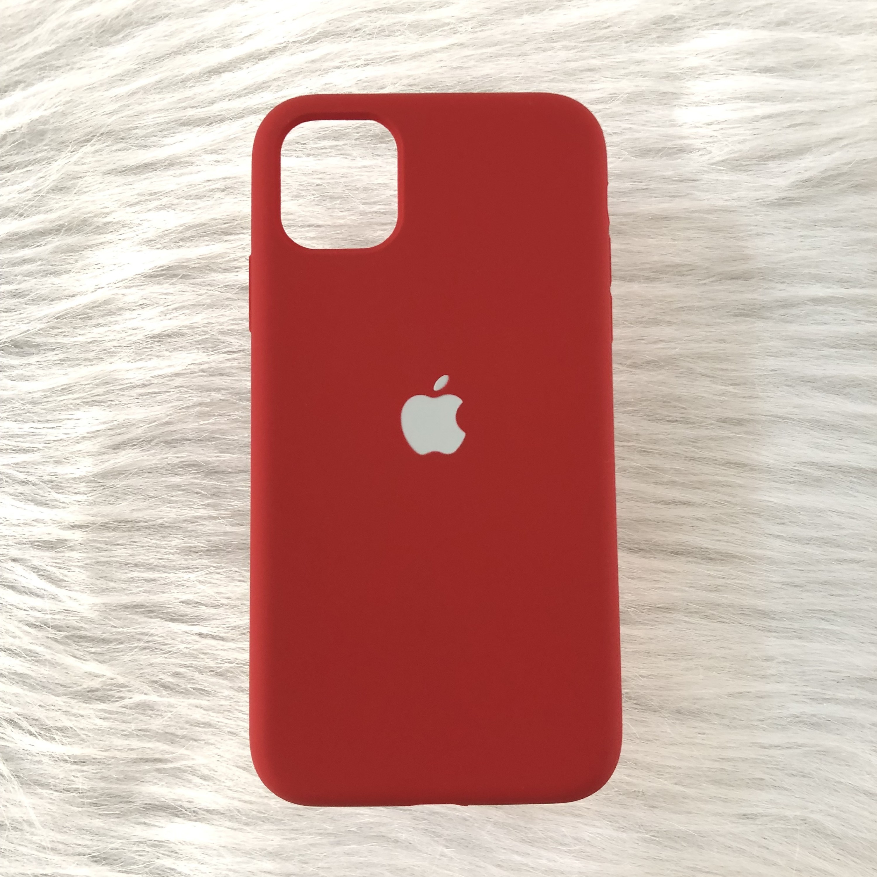 گارد آیفون 11 سیلیکونی اورجینال پاکنی رنگ قرمز تیره