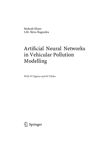 خرید و دانلود نسخه کامل کتاب Artificial Neural Networks In Vehicular Pollution Model