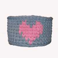 سبد قلاب بافی تریکو مدل قلب تک کد 40
