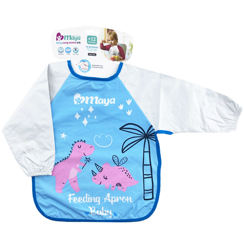 پیش بند آستین بلند سایز بزرگ طرح دایناسور مایا Maya