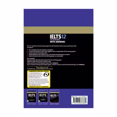 کتاب IELTS Cambridge 12 Academic اثر جمعی از نویسندگان انتشارات کمبریج 