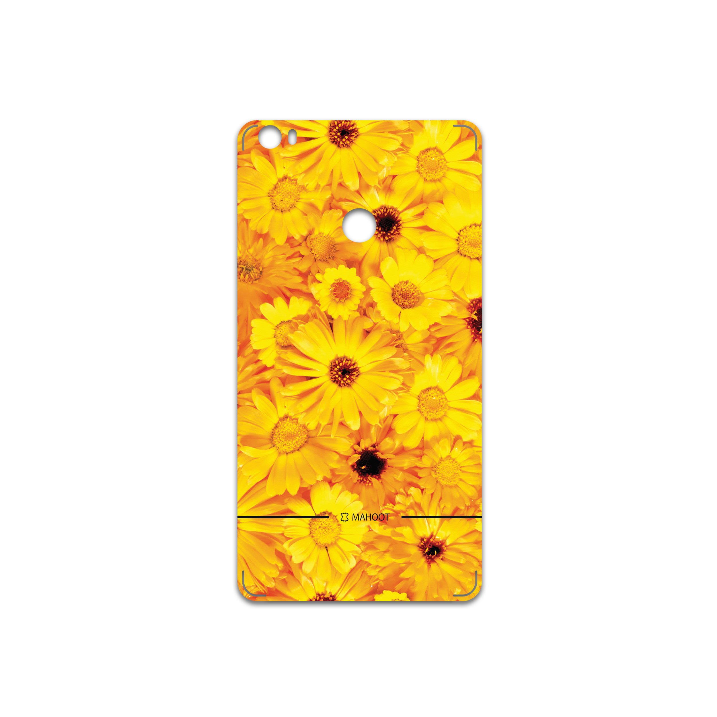برچسب پوششی ماهوت مدل Yellow-Flower مناسب برای گوشی موبایل شیائومی Mi Max