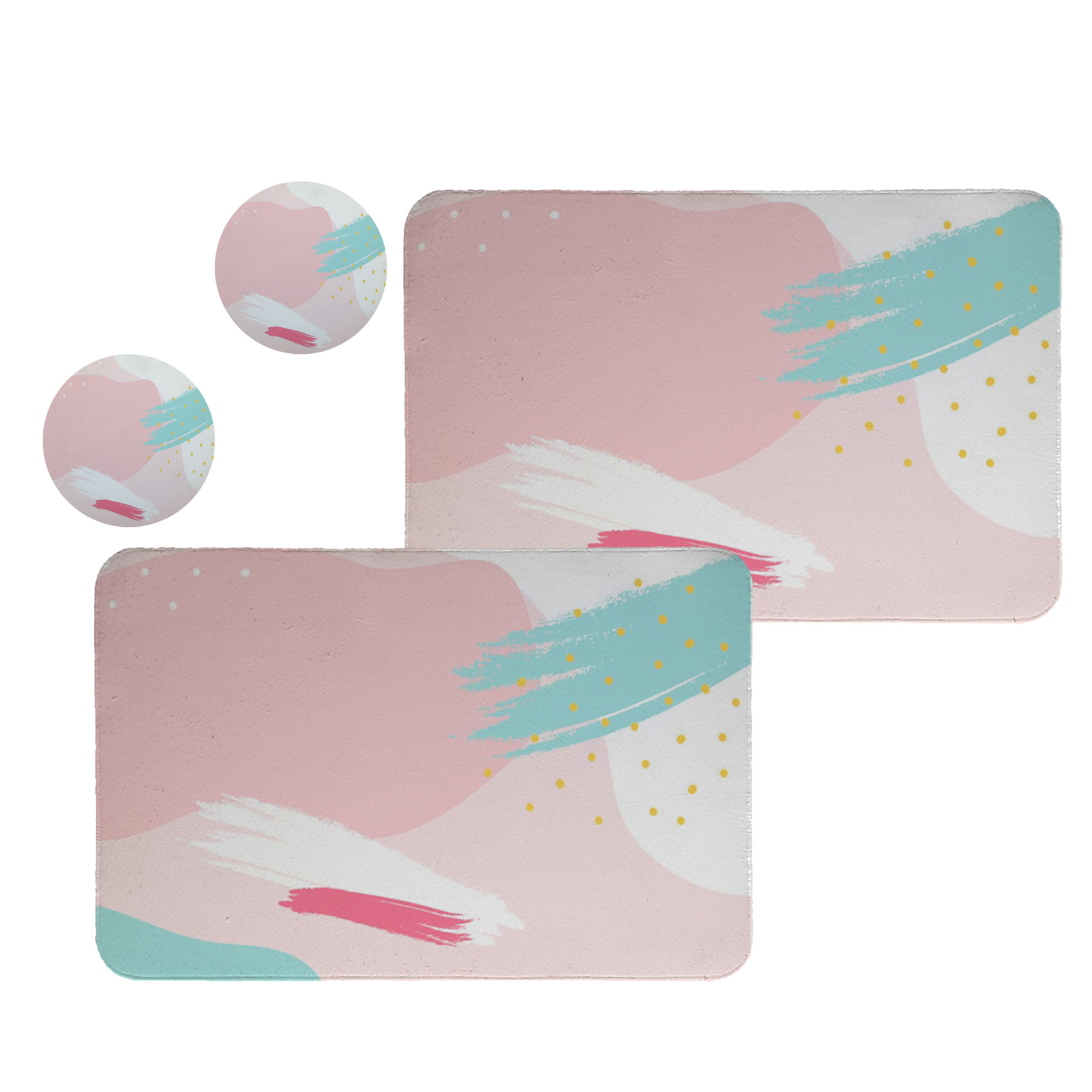 زیربشقابی طرح فانتزی کد 8147 مجموعه 2 عددی به همراه زیرلیوانی