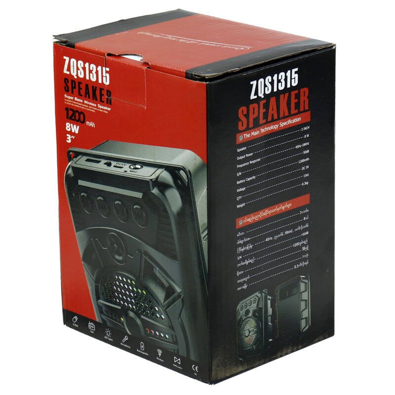 اسپیکر بلوتوثی فلش خور قابل حمل ZQS1315