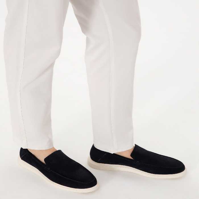 کفش لوفر مردانه سرمه ای پیرکاردین - فروشگاه لباس شهرمون