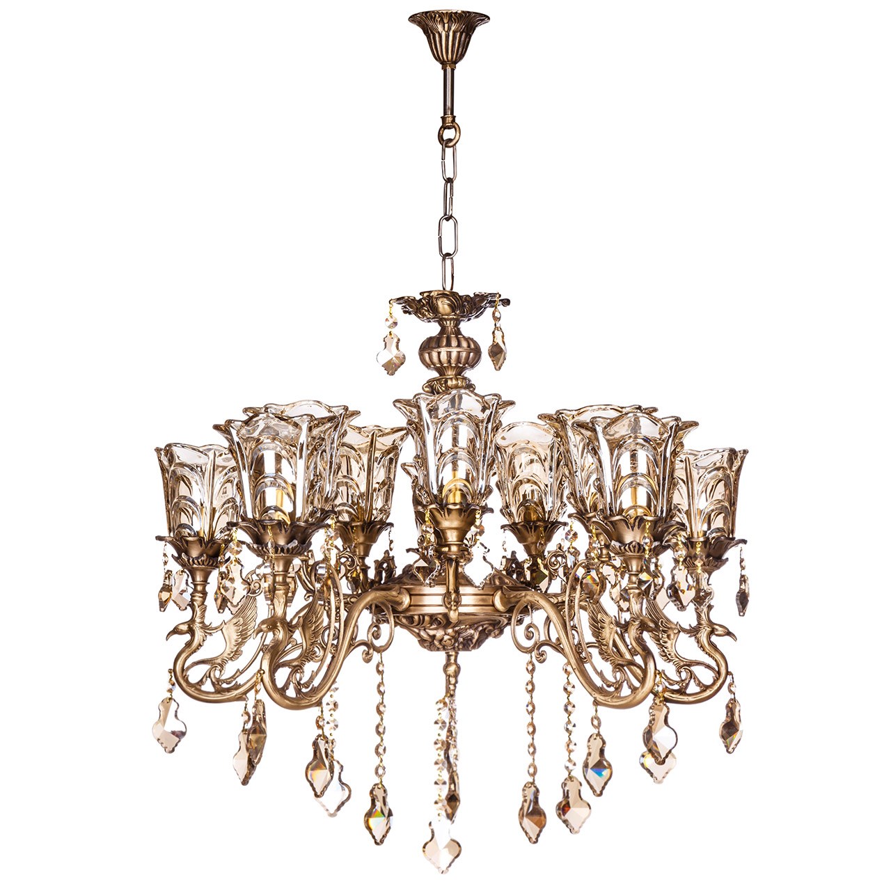 لوستر چشمه نور 10 شعله کد C2734