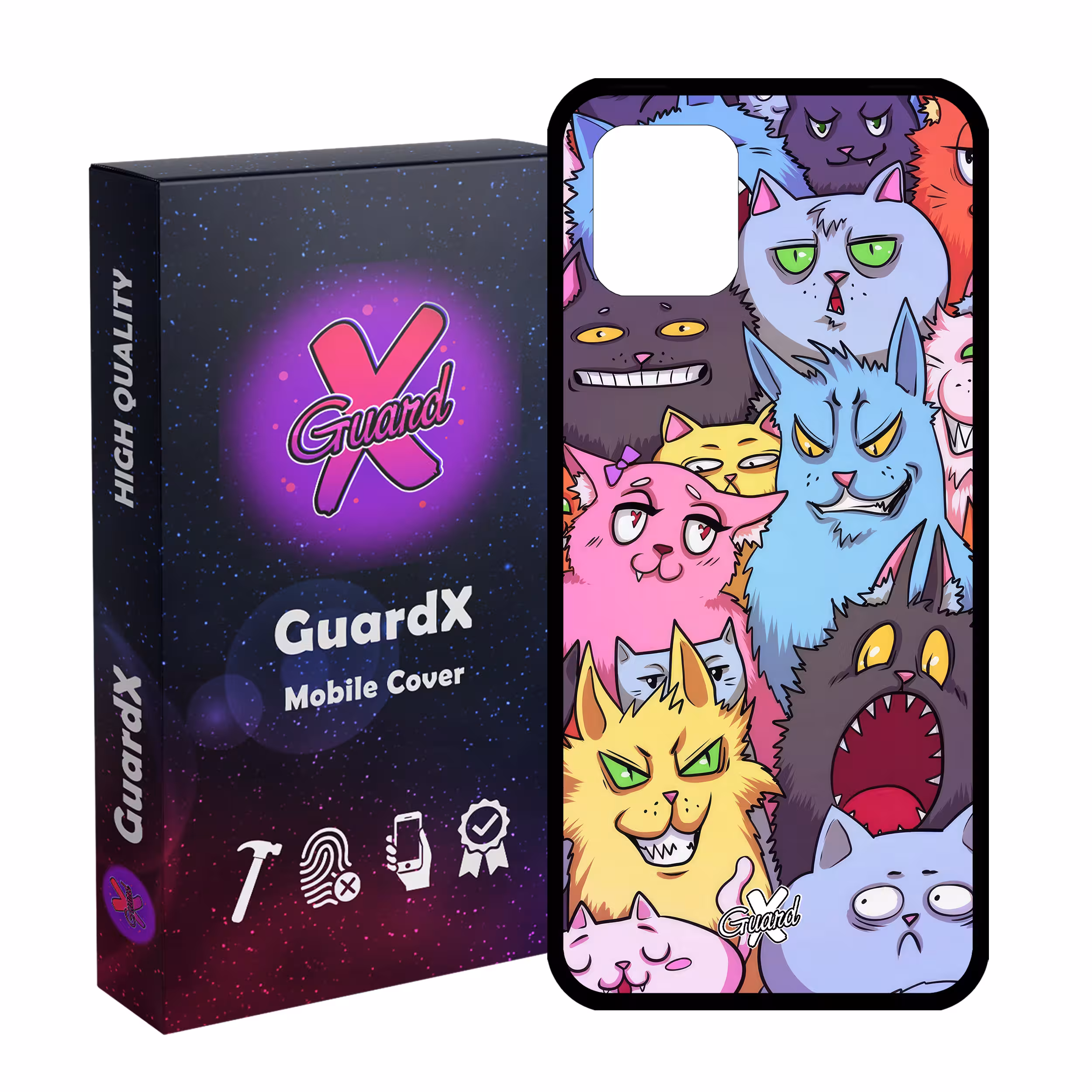 کاور گارد ایکس طرح گربه مدل Glass10578 مناسب برای گوشی موبایل سامسونگ Galaxy Note 10 Lite / A81