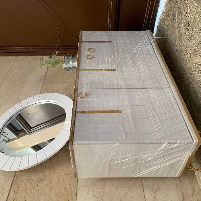 کنسول آینه میز بوفه ام دی اف میز آینه کنسول با آینه