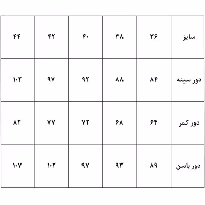 الگو بالا تنه و آستین مدل متد مولر  سایز 42