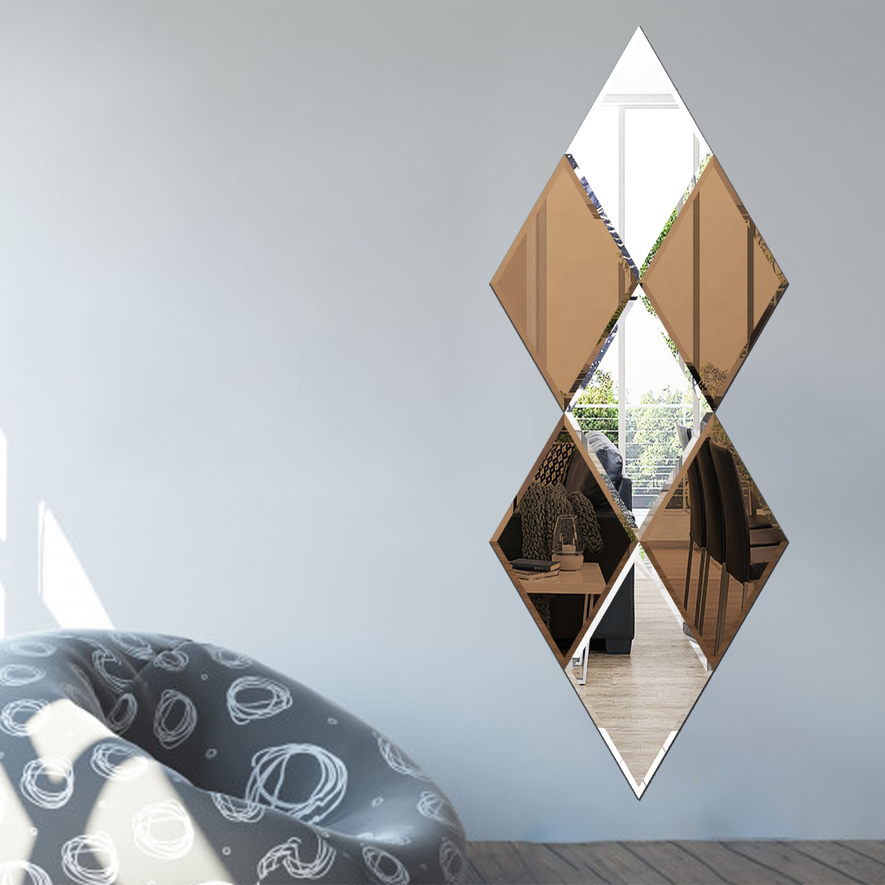 آینه دکوراتیو تجسم مدل L7TL - آینه و روشویی تجسم