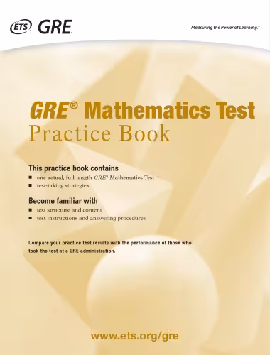 خرید و دانلود نسخه کامل کتاب GRE Mathematics Test Practice Book