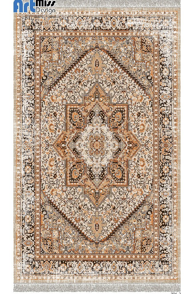 فرشینه و قالیچه درجه1 ماشینی، در ابعاد مختلف، باترمزفرش، طرح پر طاووس، کد h262