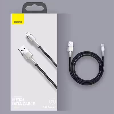 کابل تبدیل USB به لایتنینگ باسئوس مدل CAFULE-A01 2.4 A طول 1 متر