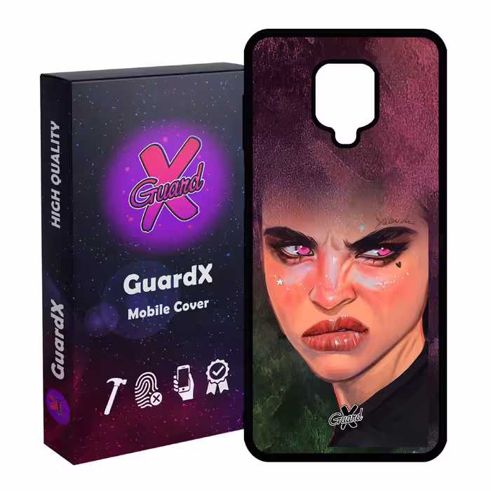 کاور گارد ایکس طرح Girl مدل Glass10260 مناسب برای گوشی موبایل سامسونگ Redmi Note 9S / Note 9 Pro / Note 9 Pro Max