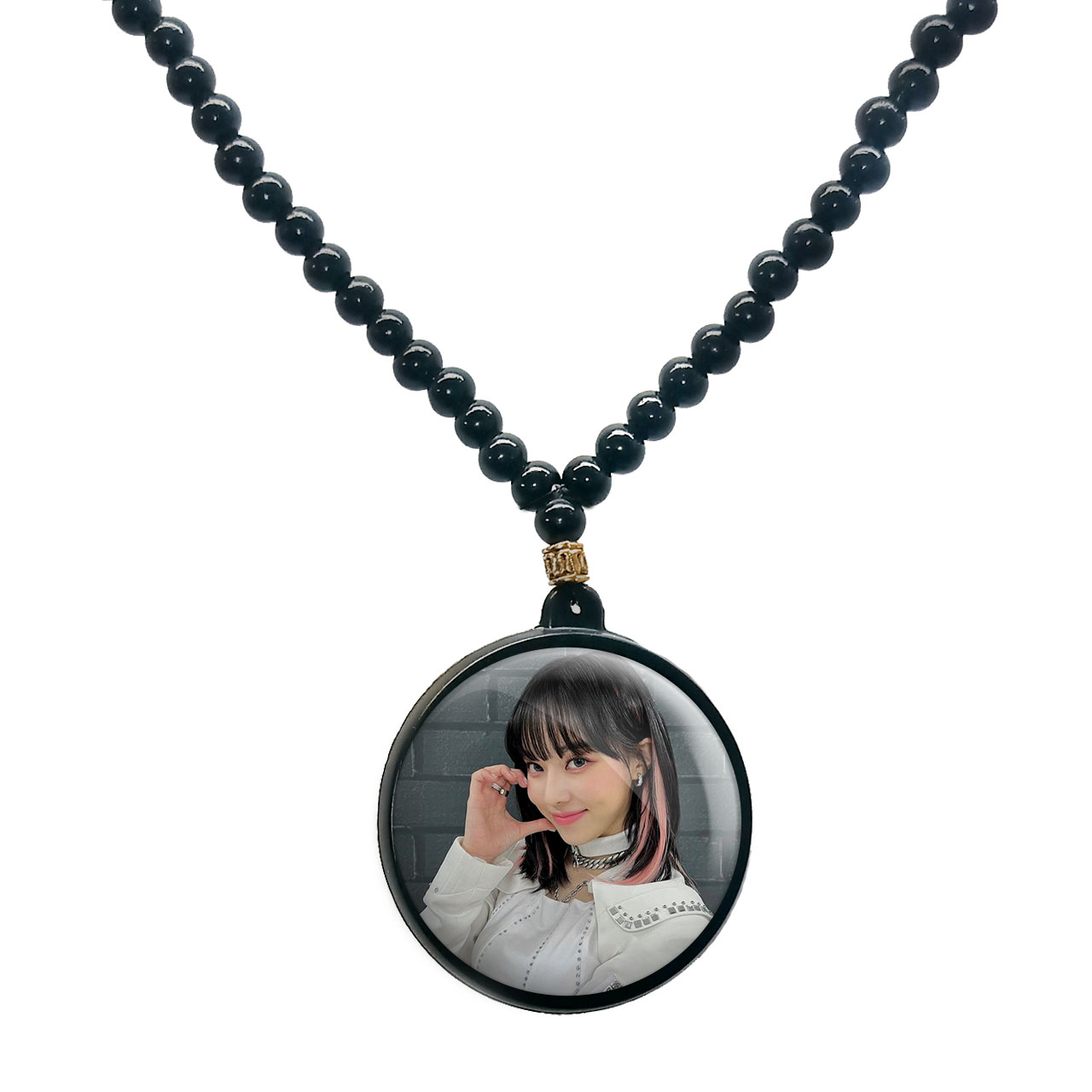 گردنبند پرمانه طرح aespa کد pmd.18725 مدل دو طرفه