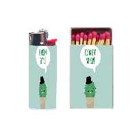 فندک مدل کاکتوس کد 208 به همراه کبریت