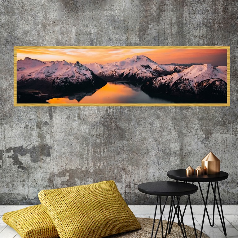 تابلو بکلیت طرح منظره کوهستان برفی مدل کشیده T-7703