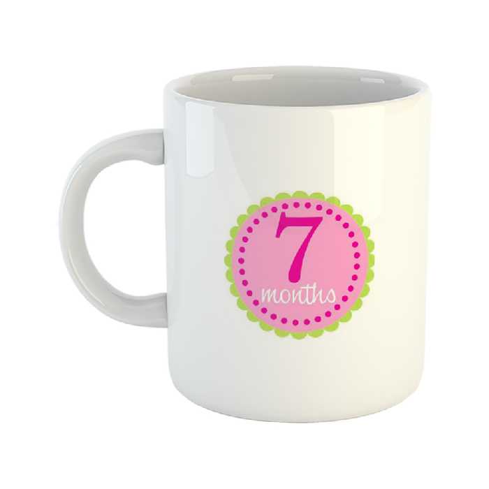 ماگ طرح ماه شمار مدل هفت ماهگی