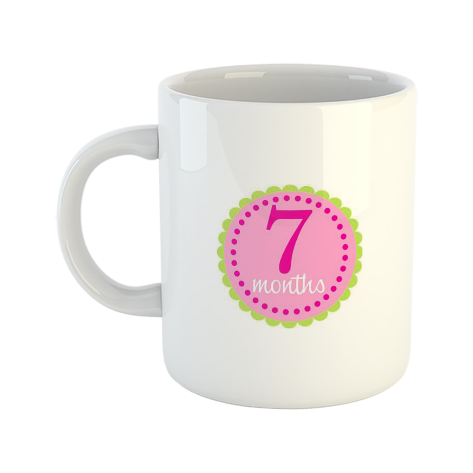 ماگ طرح ماه شمار مدل هفت ماهگی