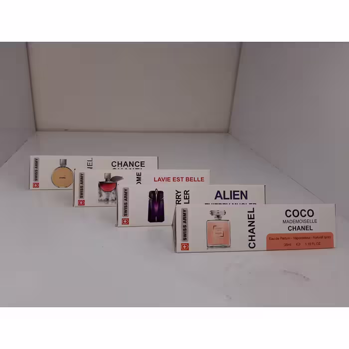 عطر جیبی زنانه سوئیس آرمی مدل P5 حجم 35 میلی لیتر مجموعه 4 عددی