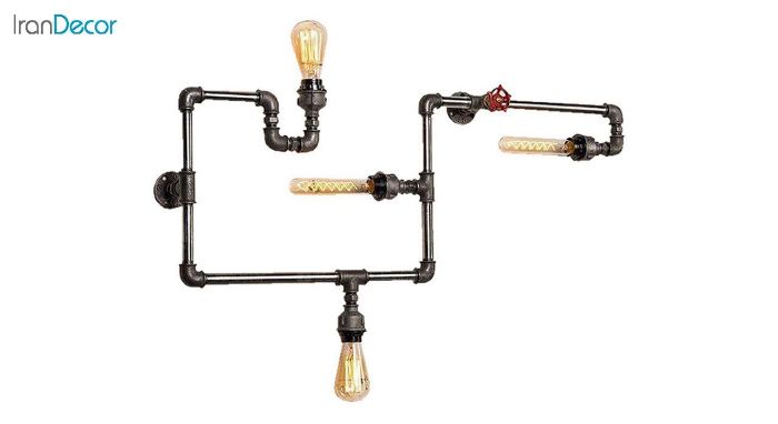 چراغ سقفی و دیواری مدرن 4 شعله آرتا مدل پایپ کد 431