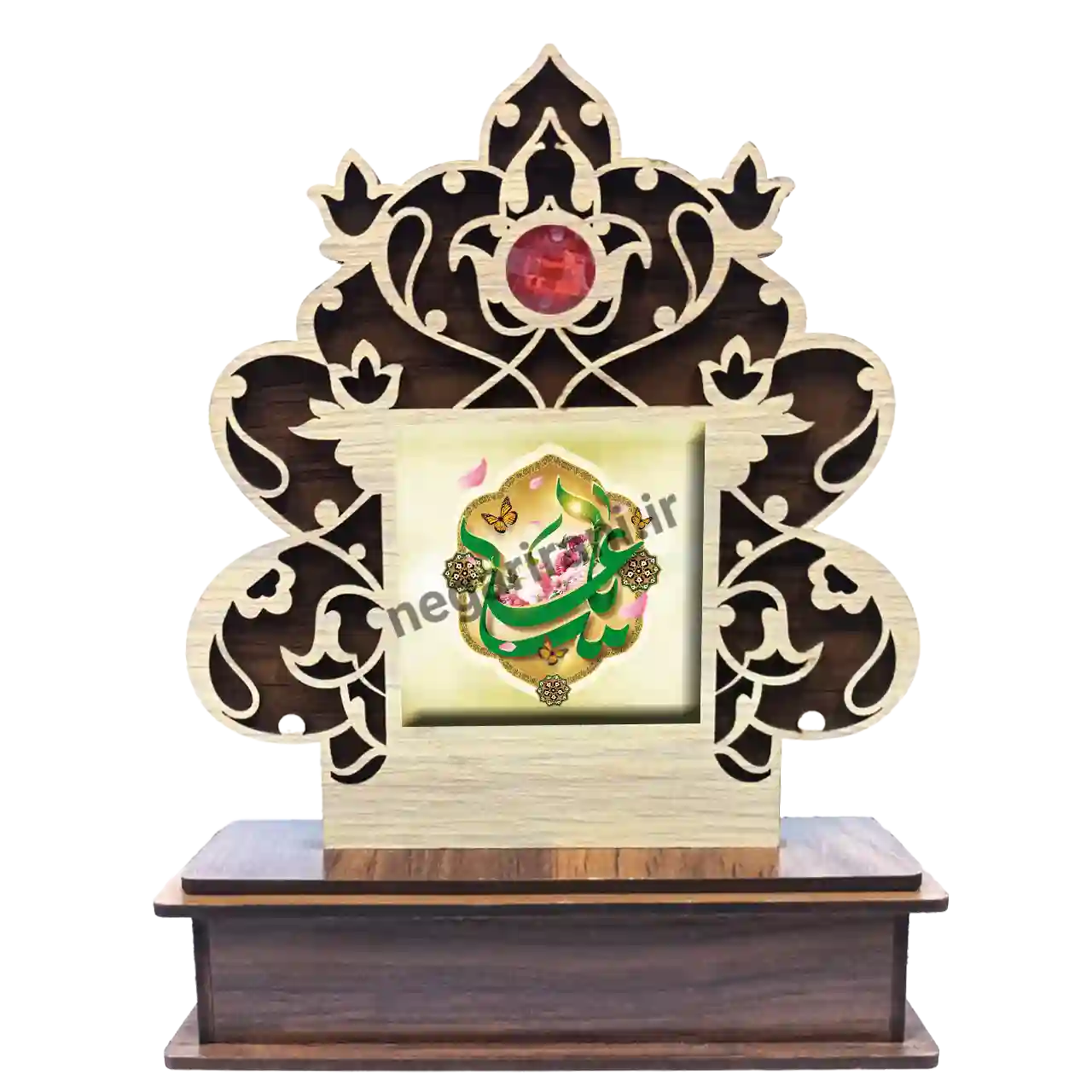 تندیس کاشی گلدار یا علی2D 205