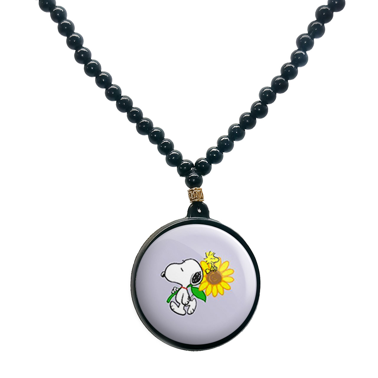 گردنبند پرمانه طرح اسنوپی کد pmd.14448 مدل دو طرفه