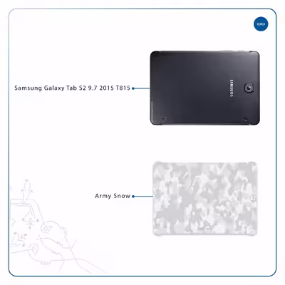 برچسب پوششی ماهوت مدل Army-Snow مناسب برای تبلت سامسونگ Galaxy Tab S2 9.7 2015 T815