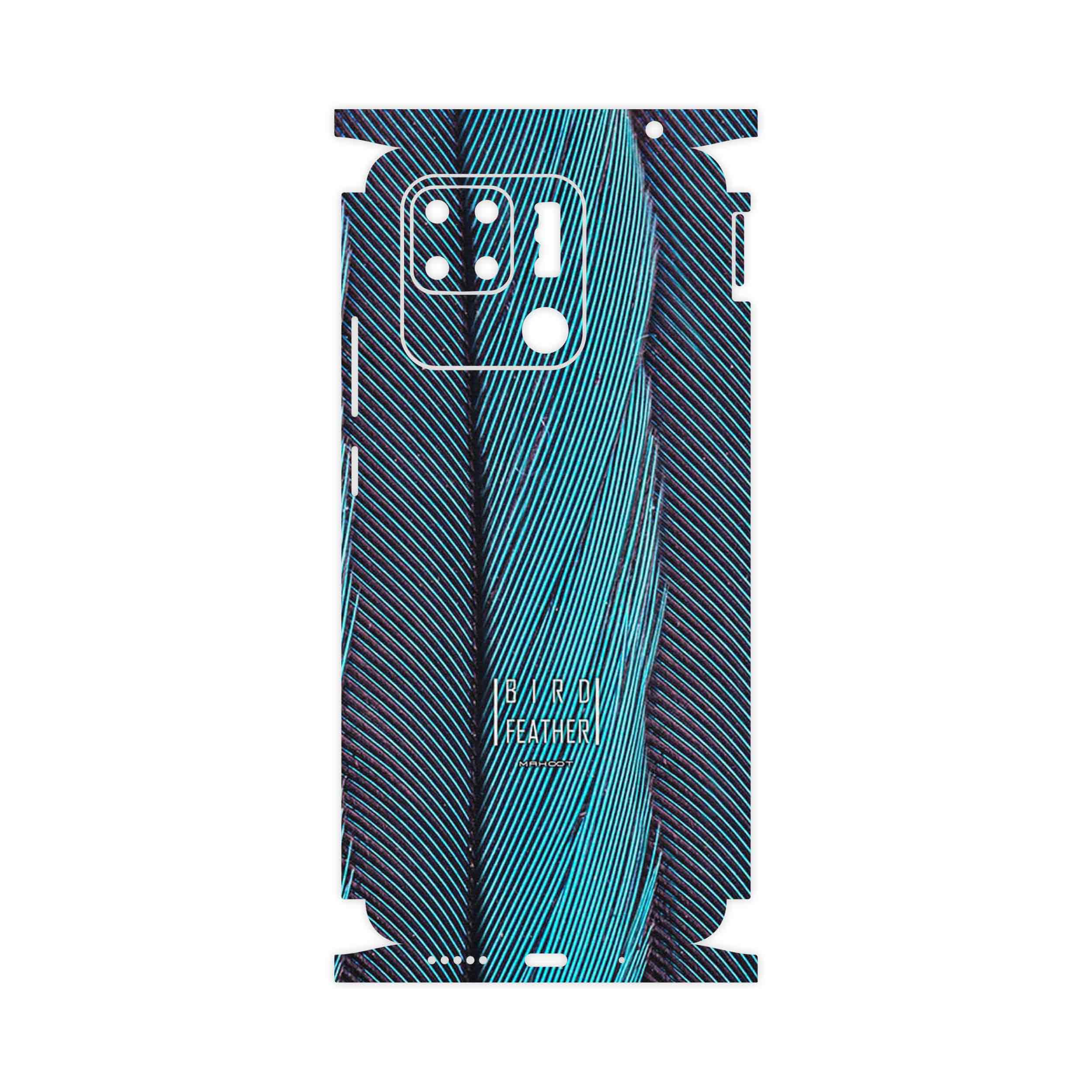 برچسب پوششی ماهوت مدل Turquoise feathers-FullSkin مناسب برای گوشی موبایل شیائومی Redmi 10C
