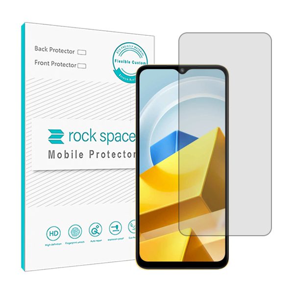 گلس شیائومی Poco M5 مدل نانو هیدروژل شفاف برند راک اسپیس کد 23127S