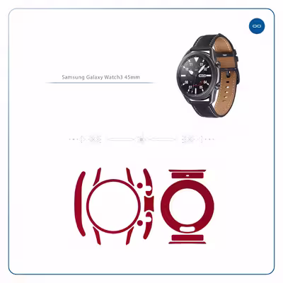 برچسب ماهوت طرح Matte Warm Red مناسب برای ساعت هوشمند سامسونگ Galaxy Watch3 45mm