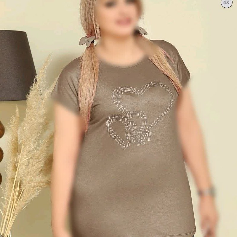 لباس مجلسی سایز بزرگ تیشرت سایز  بزرگ  قلب بیگ سایز  44 تا 60  
