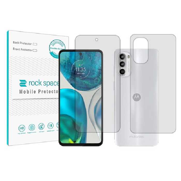 گلس محافظ صفحه نمایش و پشت گوشی موتورولا Moto G52 مدل نانو هیدروژل شفاف برند راک اسپیس کد20728SS