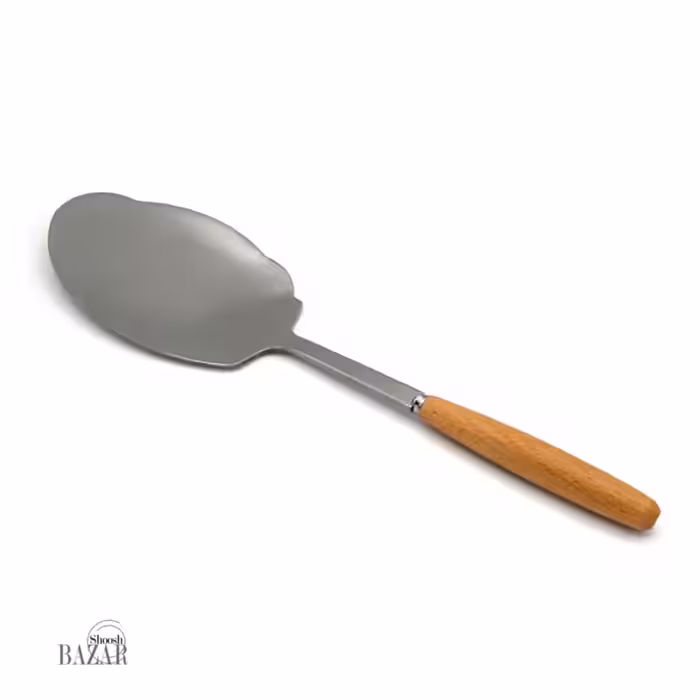 کفگیر استیل دسته چوبی 1 عددی چین