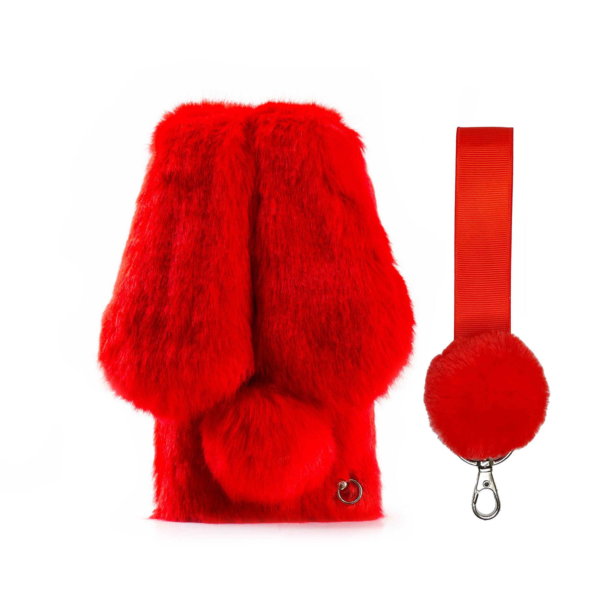 کاور مدل خرگوشی پشمالو مناسب برای گوشی موبایل سامسونگ Galaxy J7 Pro / J730 به همراه بند