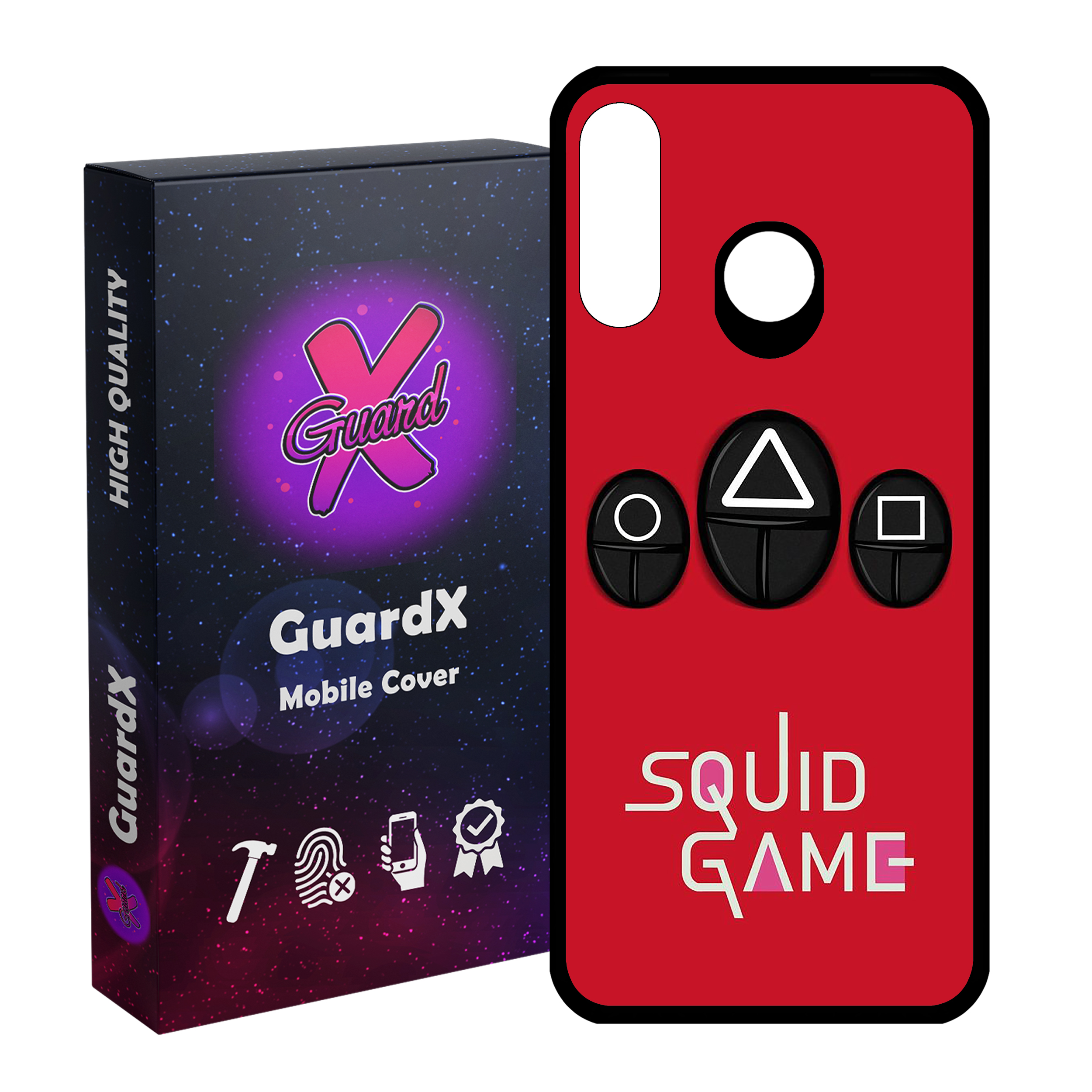کاور گارد ایکس طرح Squid Game مدل Glass10401 مناسب برای گوشی موبایل هوآوی P30 Lite