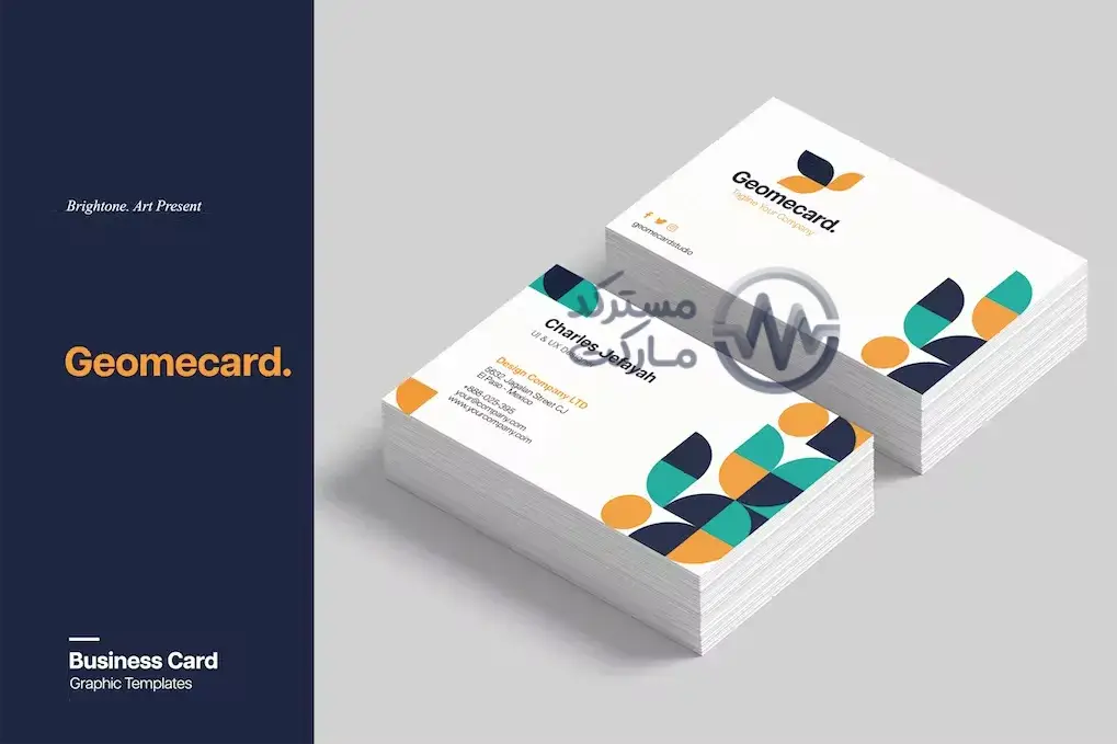 دانلود طرح بیزینس کارت لایه باز Geomecard