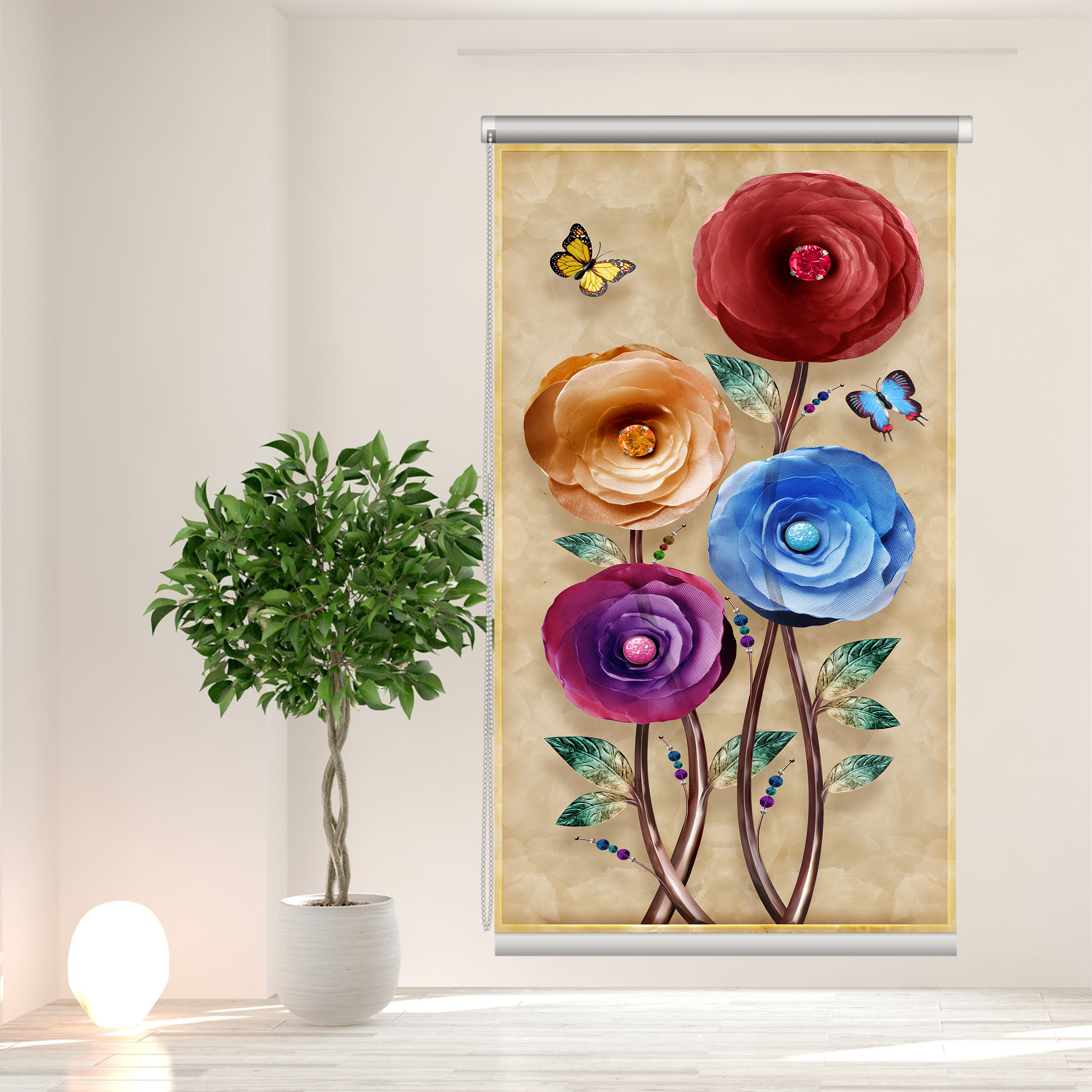 پرده شید کد 2118196 سایز 150x180 سانتیمتر 