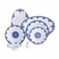 سرویس غذاخوری 35 پارچه چینی زرین مدل سمرقند