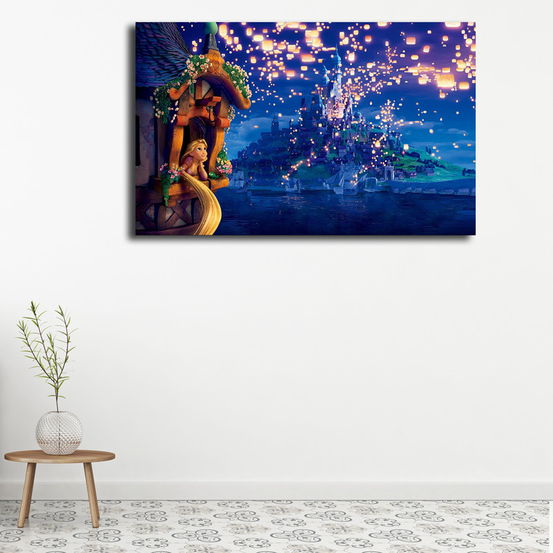 تابلو شاسی کودک مدل پرنسس های دیزنی کد 49 | دنیای قاب