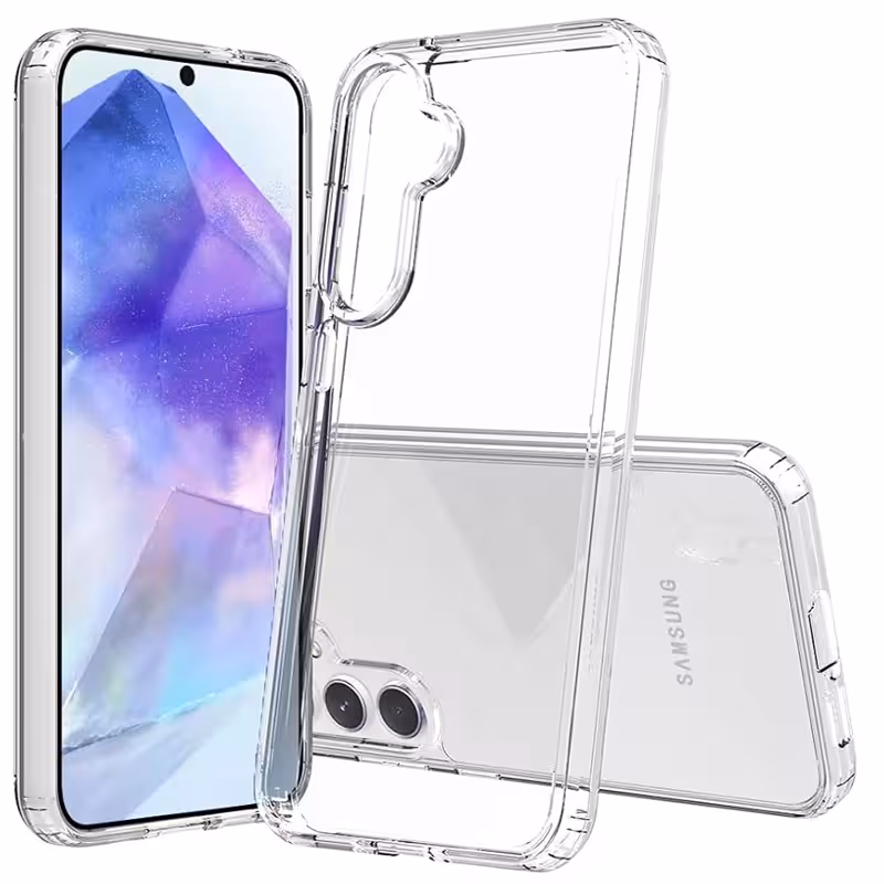 کاور شفاف محافظ لنزدار Samsung Galaxy A55 مدلدکمه فلزی اورجینال از برند Berlia